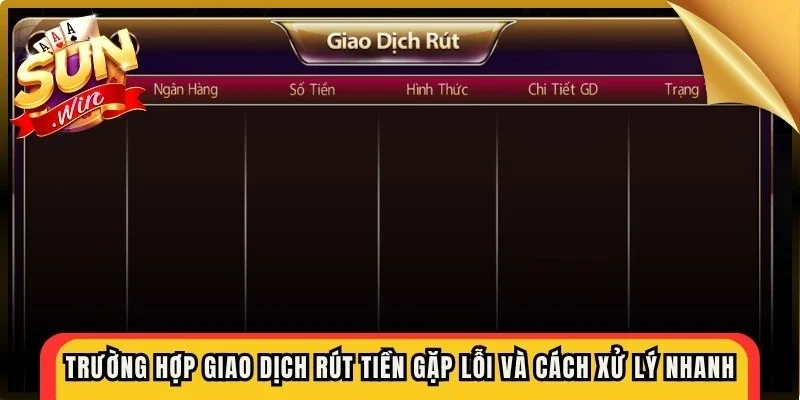 Những trường hợp giao dịch rút tiền gặp lỗi và cách xử lý nhanh